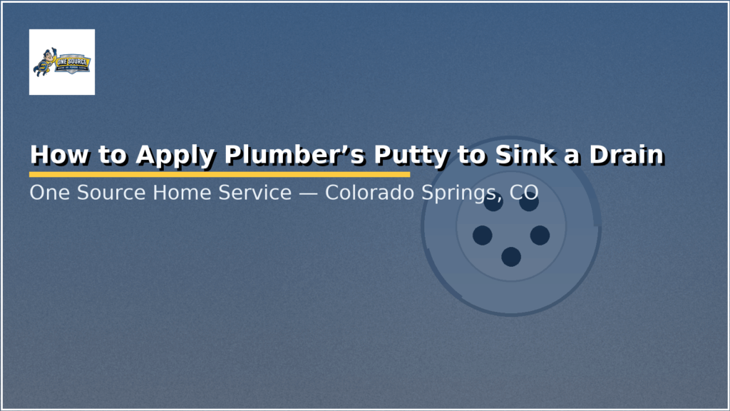 How to Apply Plumber’s Putty to Sink a Drain