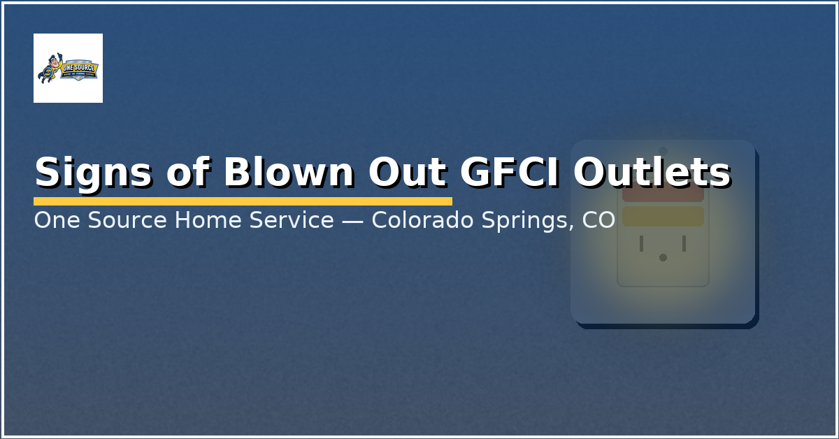 Signs of Blown Out GFCI Outlets | One Source Home Service | Colorado Springs, CO