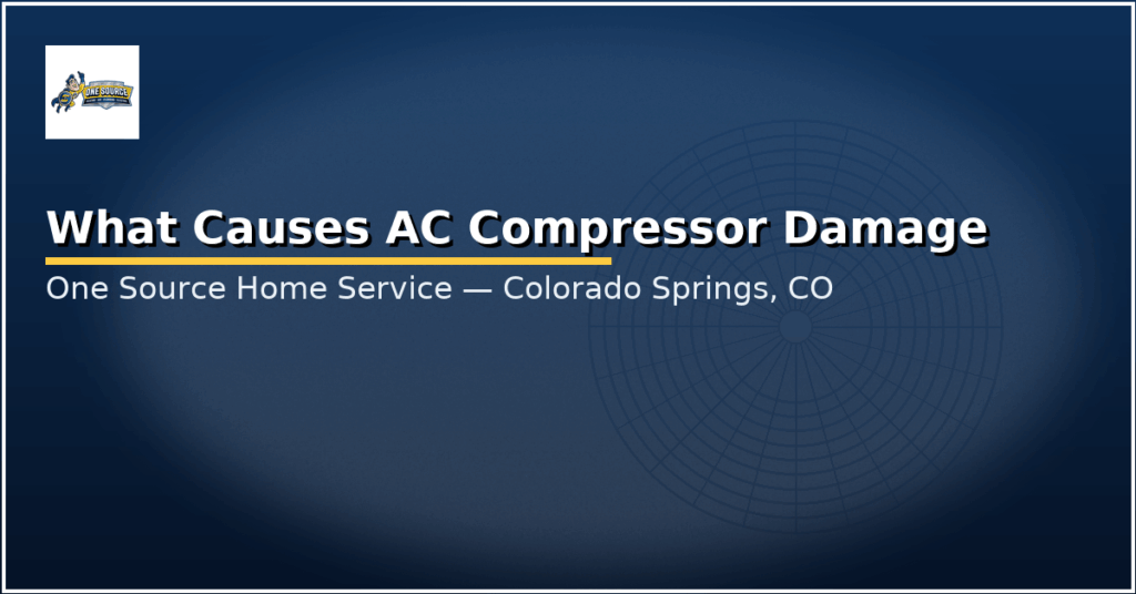 What Causes AC Compressor Damage | One Source Home Service | Colorado Springs, CO